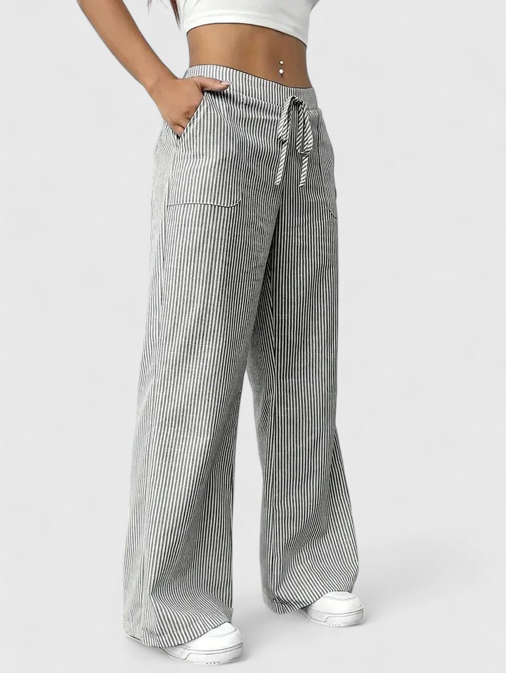 Dany – Wide Breathable Pants with Elegant Details