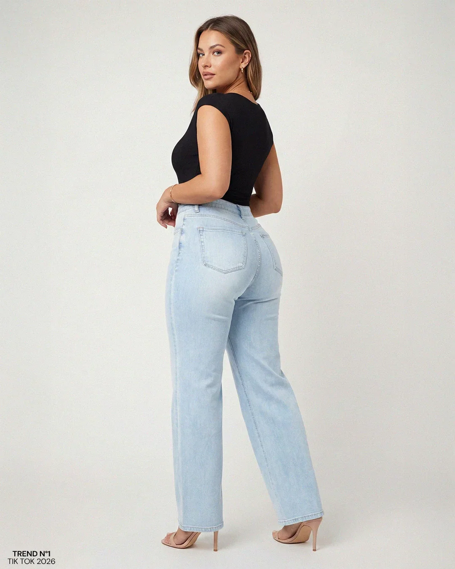 Remerie - Mid Rise BBL Wide Leg Jeans