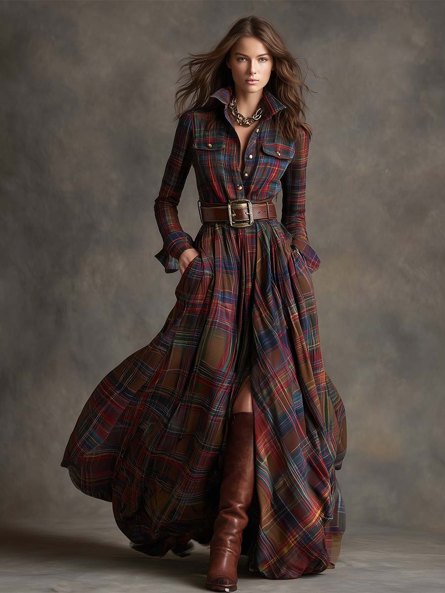 Mireline - Classic Button-Up Shirt Dress