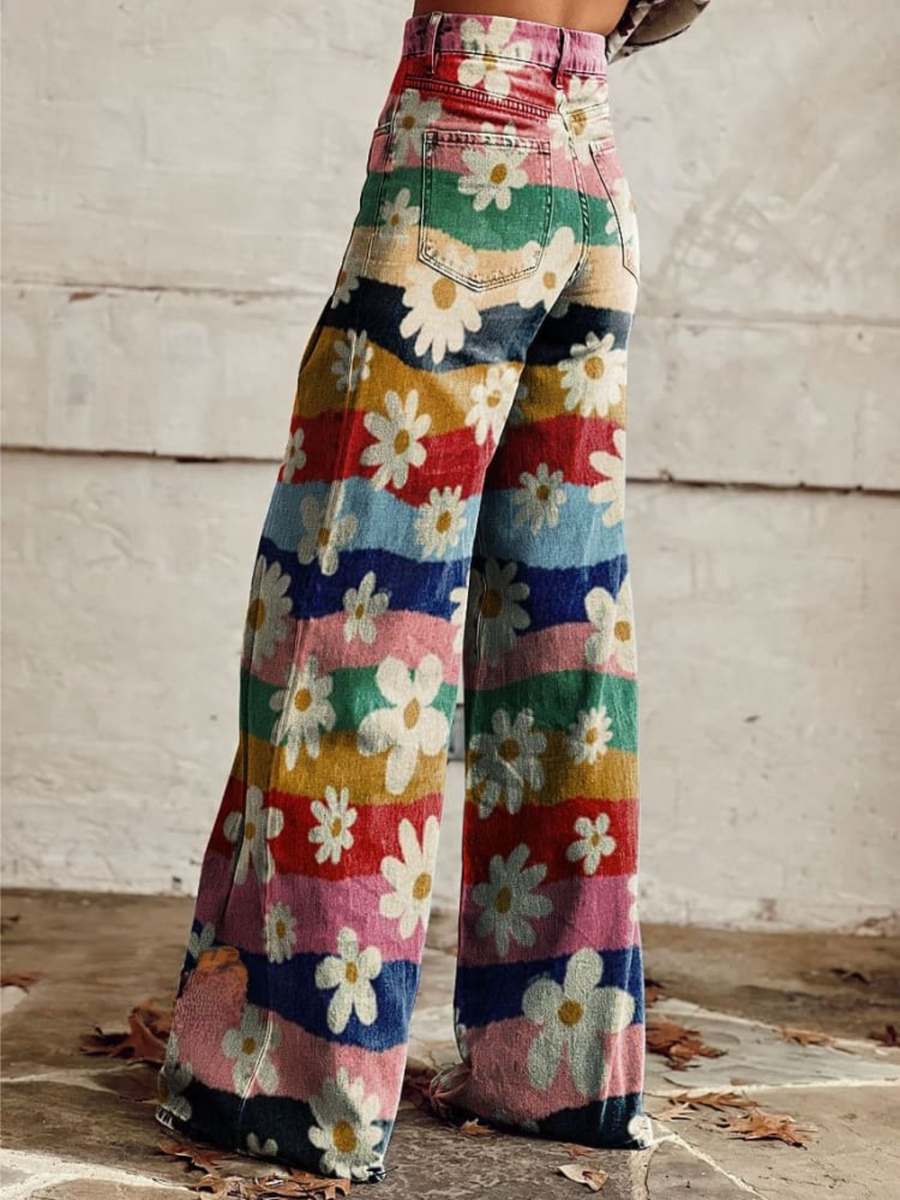 Léon - Elegant Floral Trousers