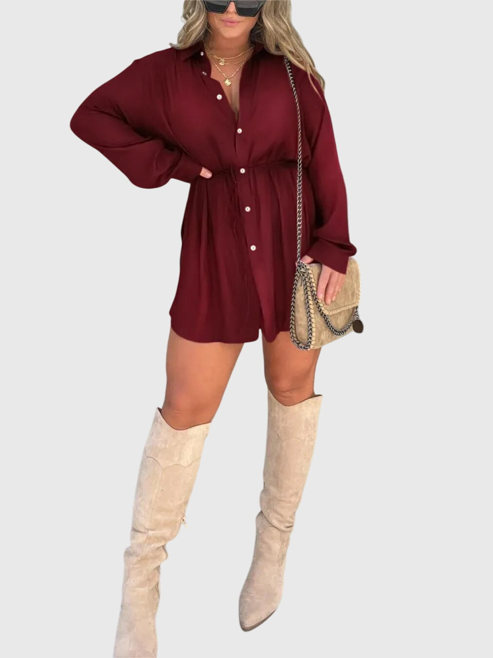 Annie | Elegant Romper Dress