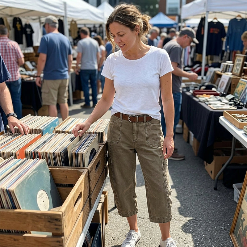 Rian - Casual Cargo Capri Pants