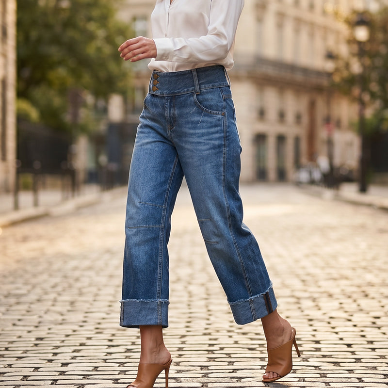 Brielle - High Waist Wide Leg Jeans