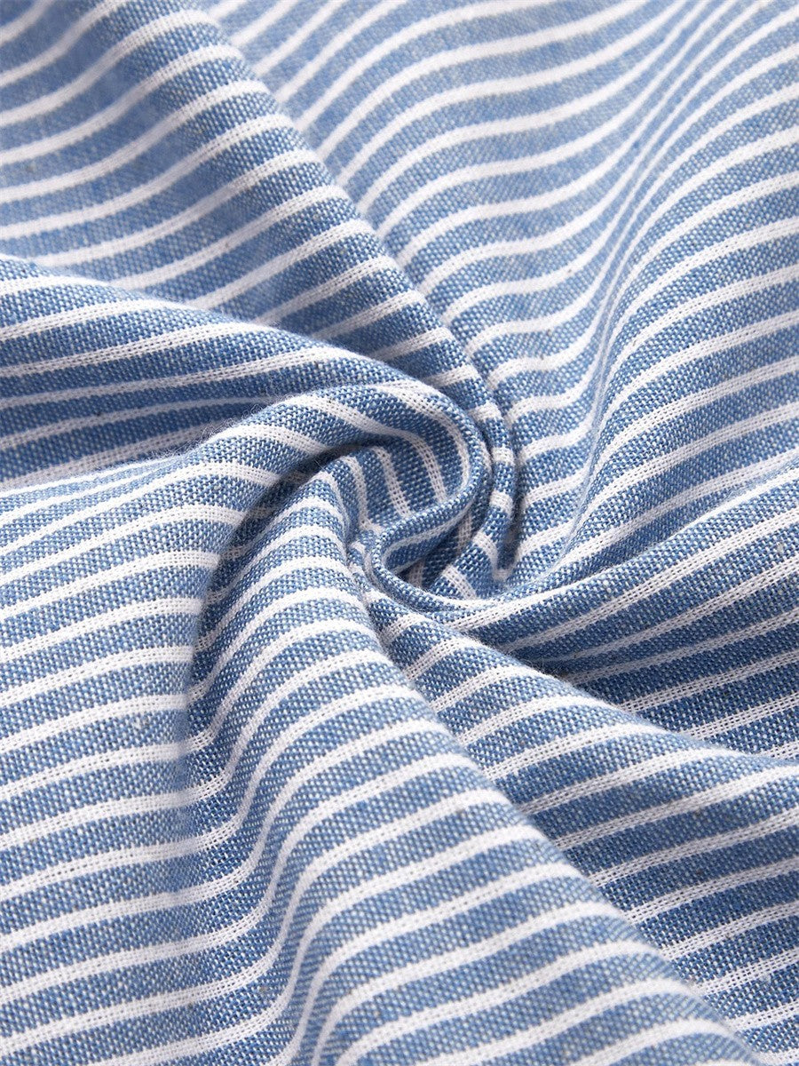 CORA | MIDI STRIPED DRESS WITH RELAXED ELEGANCE
