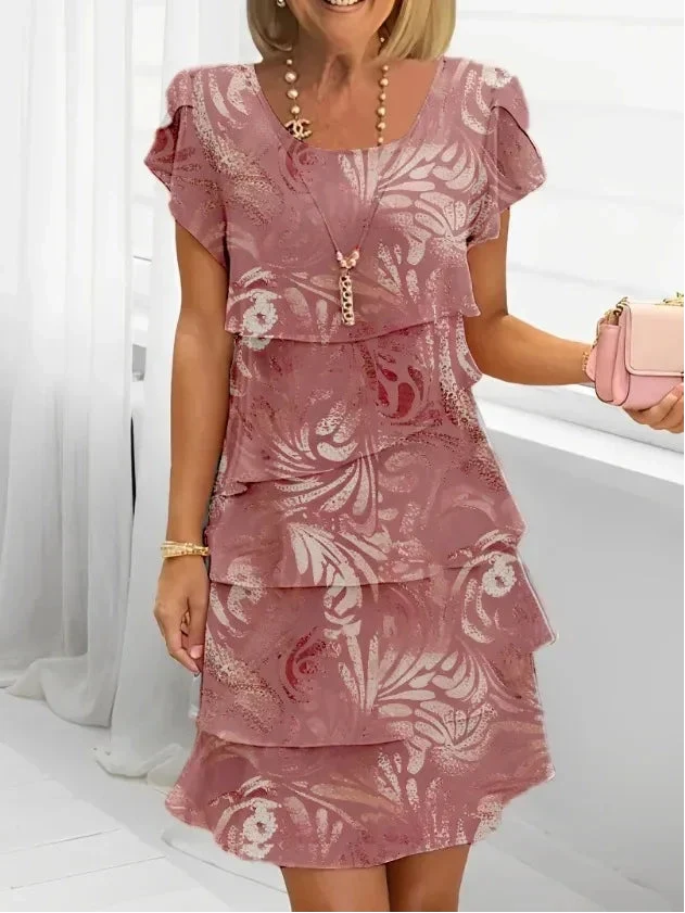 Deborah | Elegant Comfort Ruffle Dress