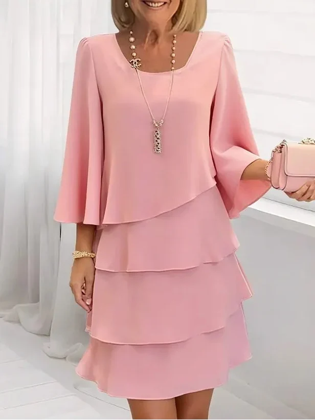 Catherine | Elegant Comfort Ruffle Dress