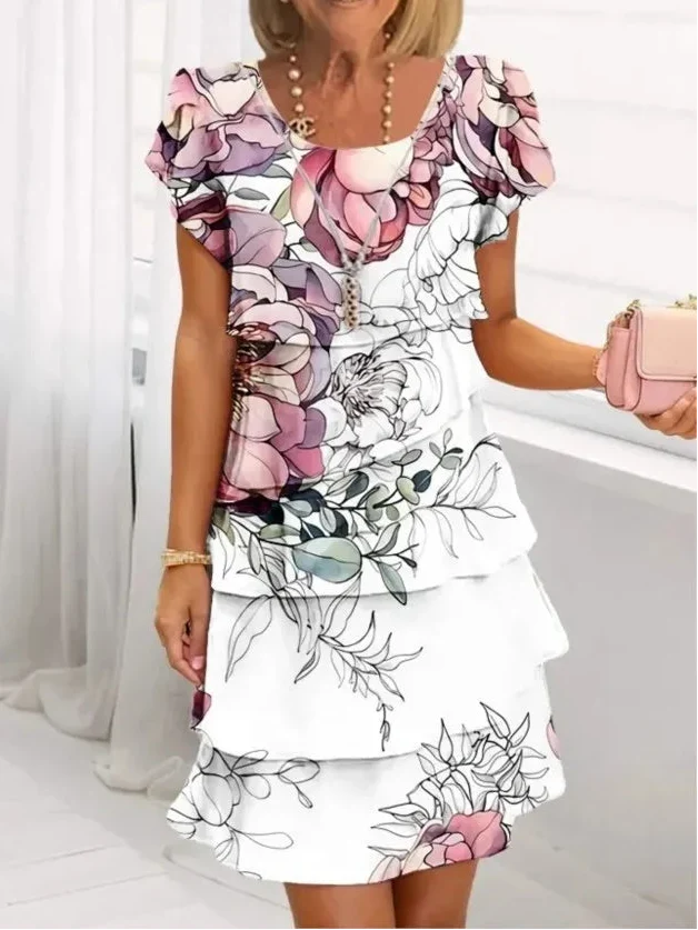 Diana | Elegant Comfort Ruffle Dress