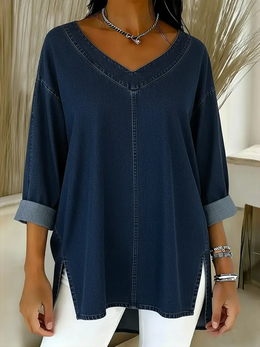 JESSICA | RELAXED V-NECK TOP