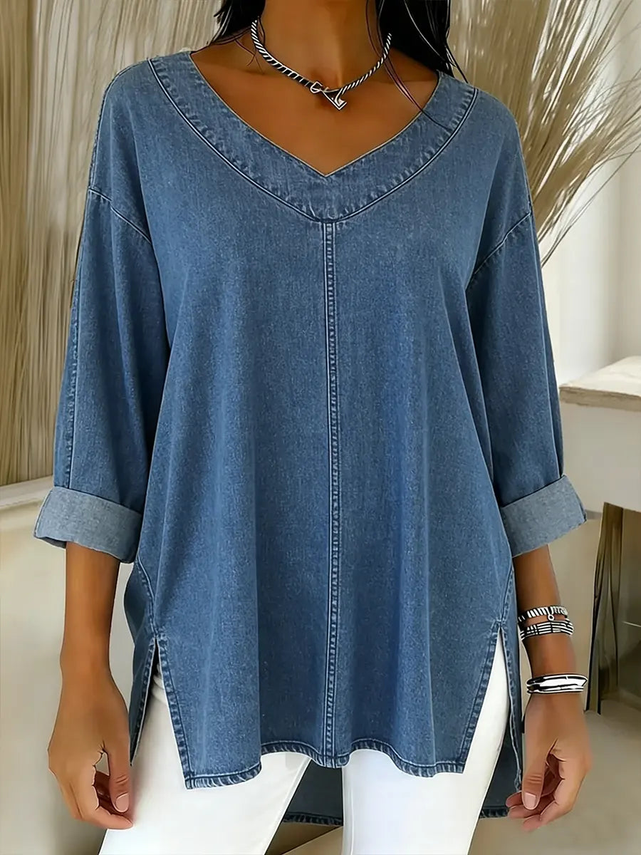 JESSICA | RELAXED V-NECK TOP