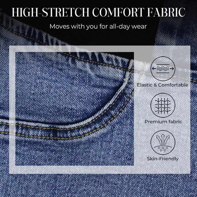Alexandra - High Waisted Flare Stretch Denim Pants