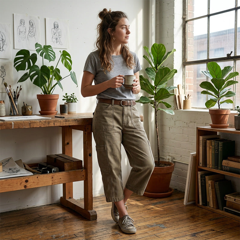 Rian - Casual Cargo Capri Pants