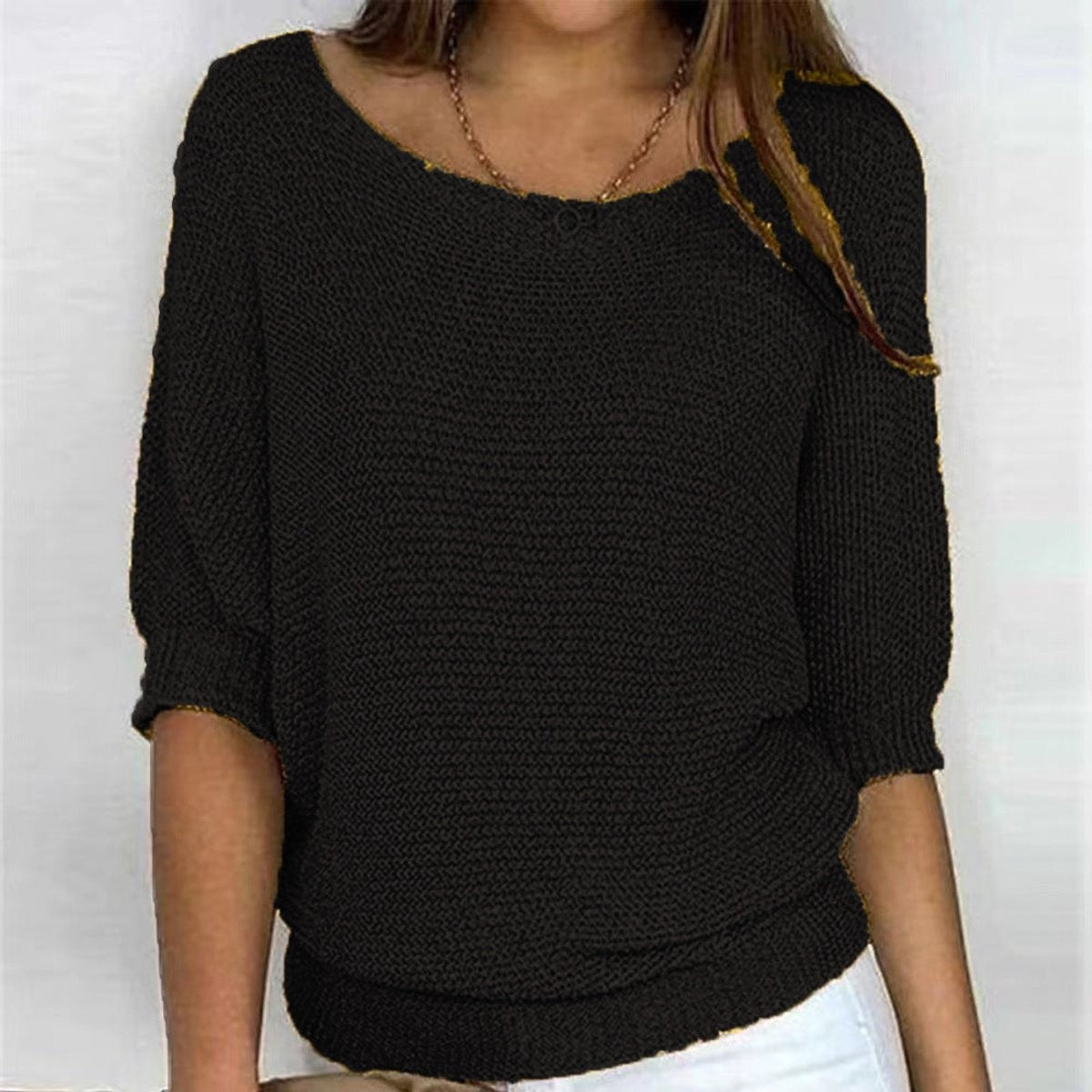 Josephine | Women's Batwing-Sleeve Relaxed Knit Sweater