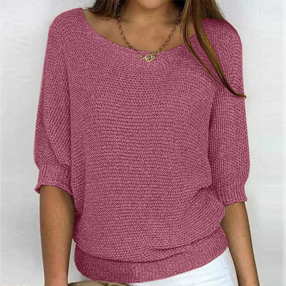 Josephine | Women's Batwing-Sleeve Relaxed Knit Sweater