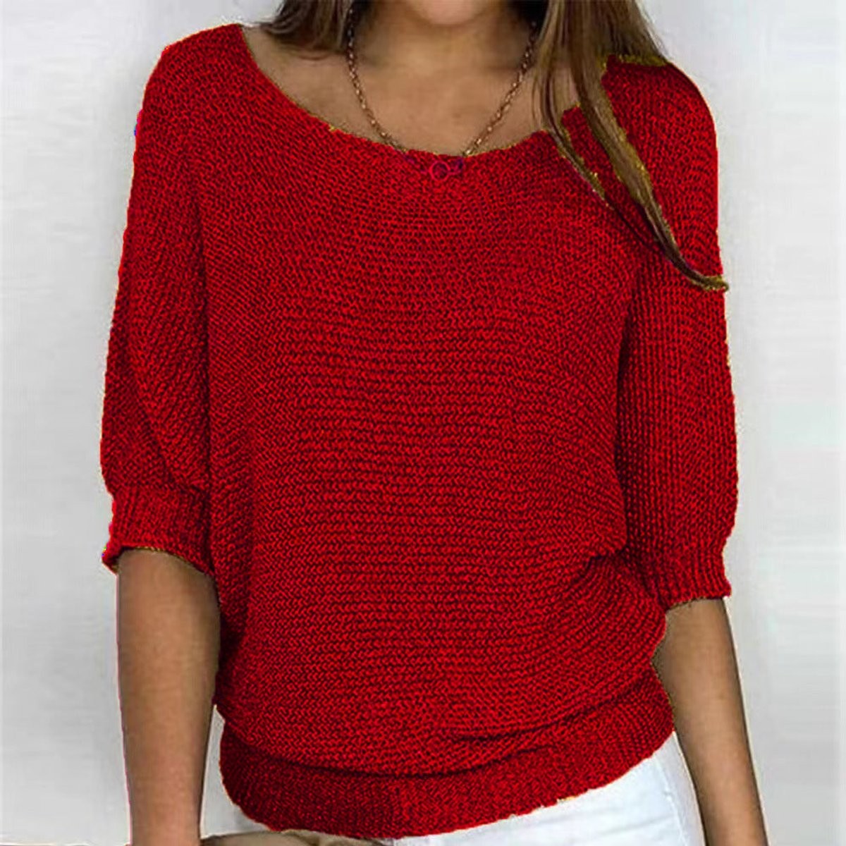 Josephine | Women's Batwing-Sleeve Relaxed Knit Sweater