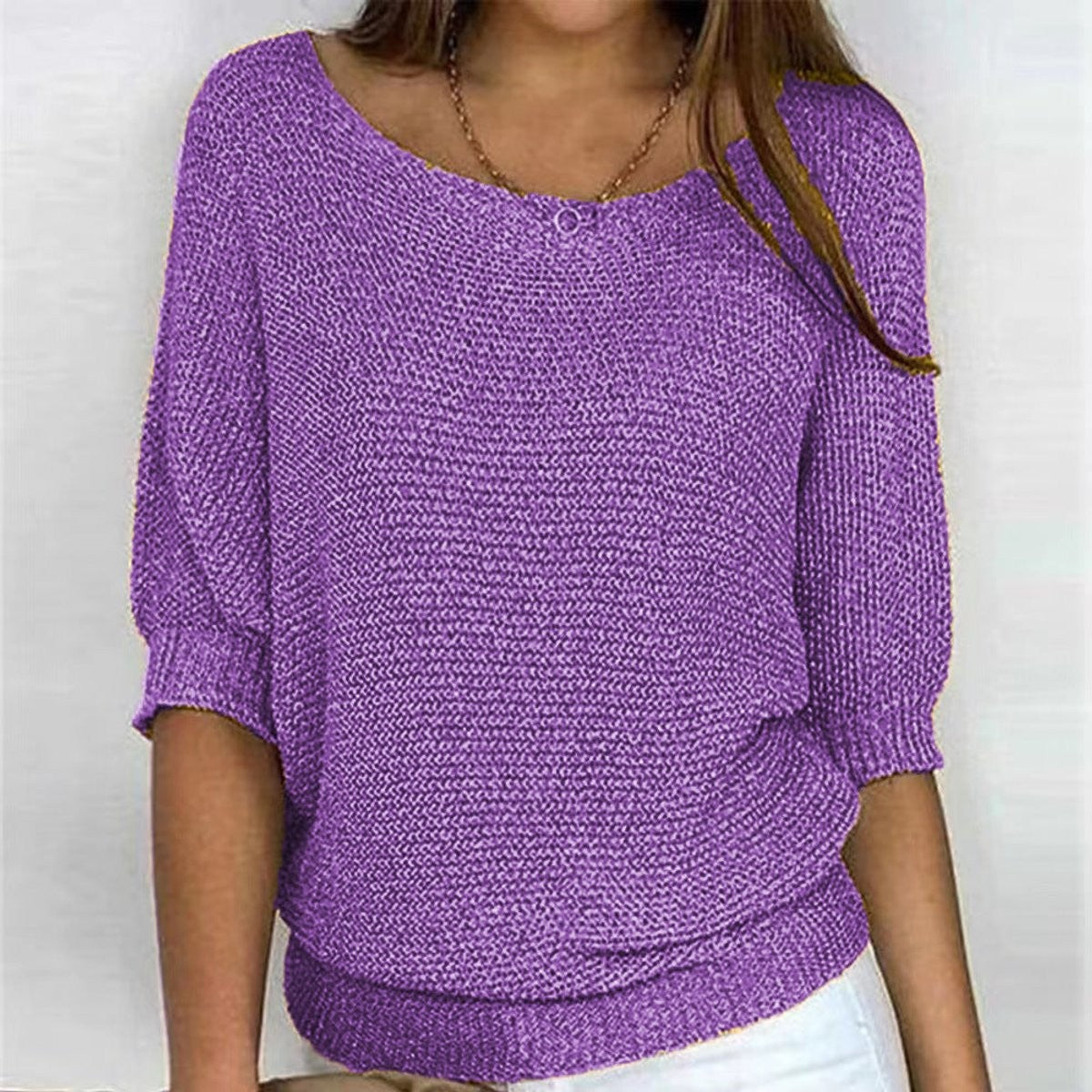 Josephine | Women's Batwing-Sleeve Relaxed Knit Sweater
