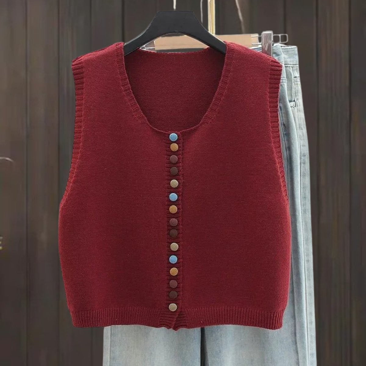 Marisol | Women's Button-Front Knit Vest