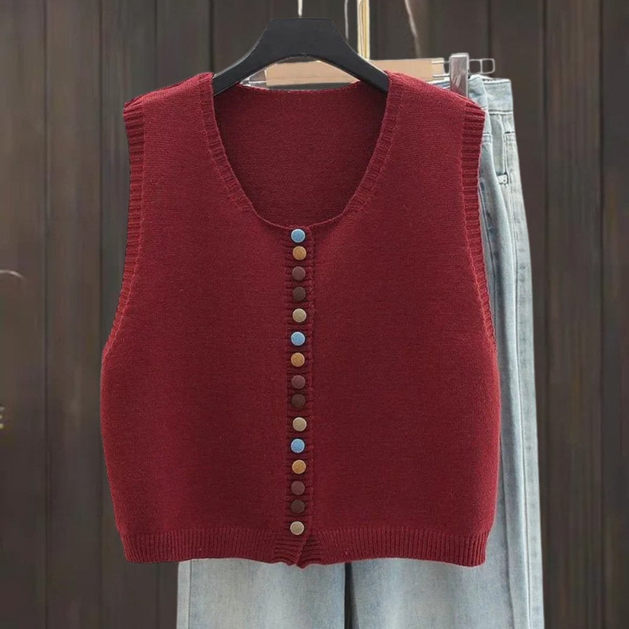 Marisol | Women's Button-Front Knit Vest