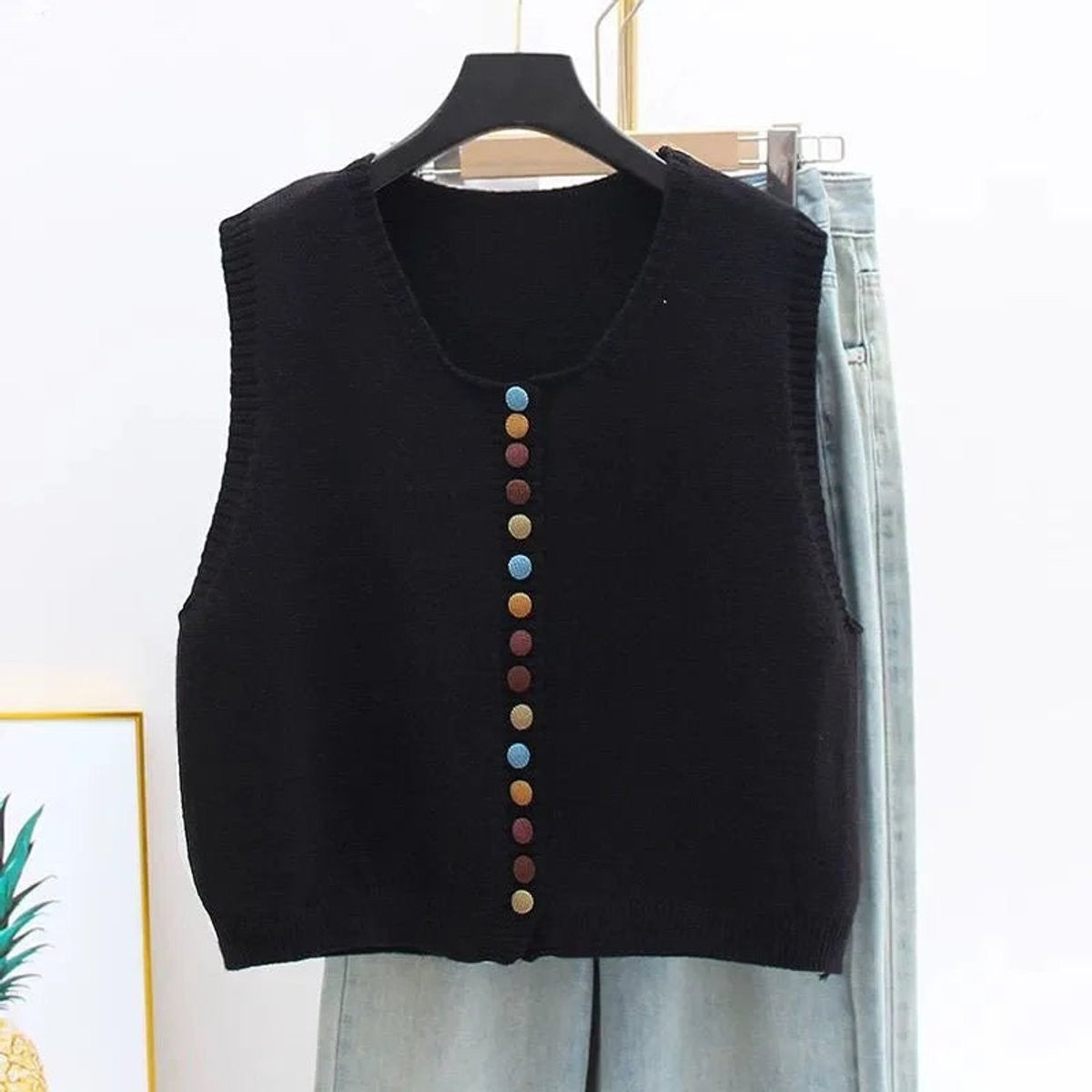 Marisol | Women's Button-Front Knit Vest