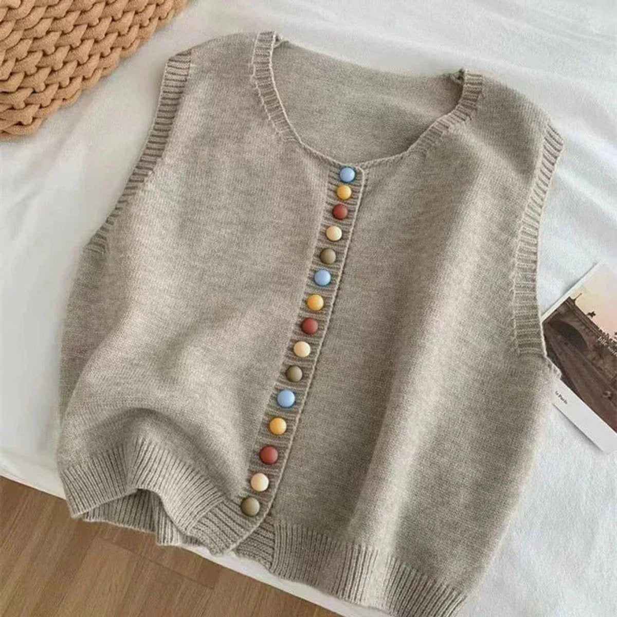 Marisol | Women's Button-Front Knit Vest