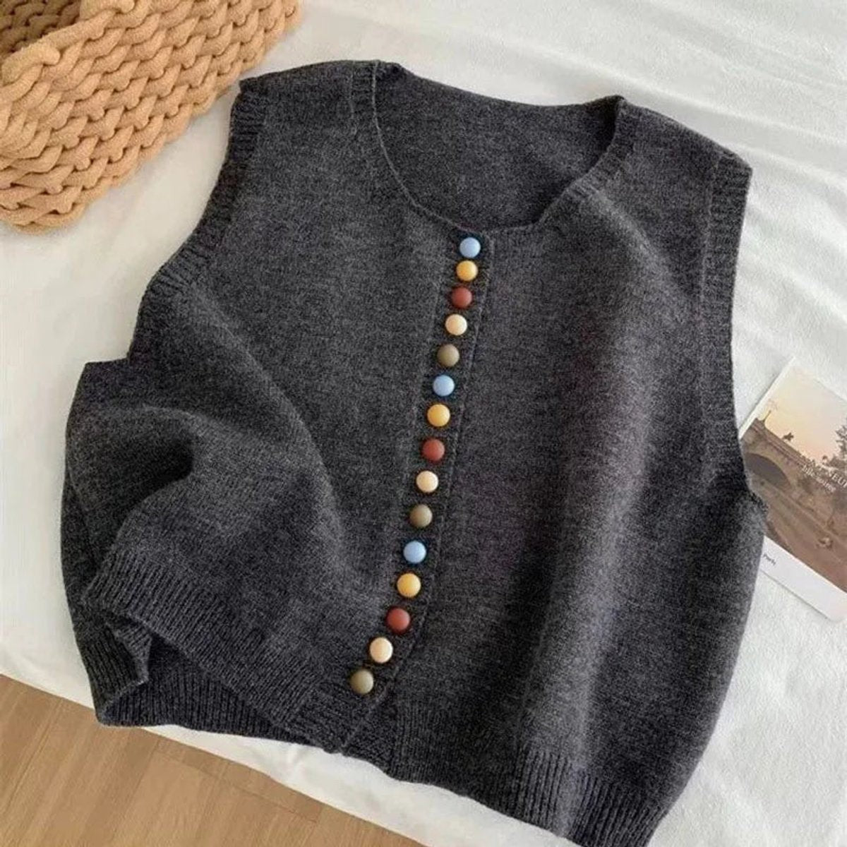 Marisol | Women's Button-Front Knit Vest