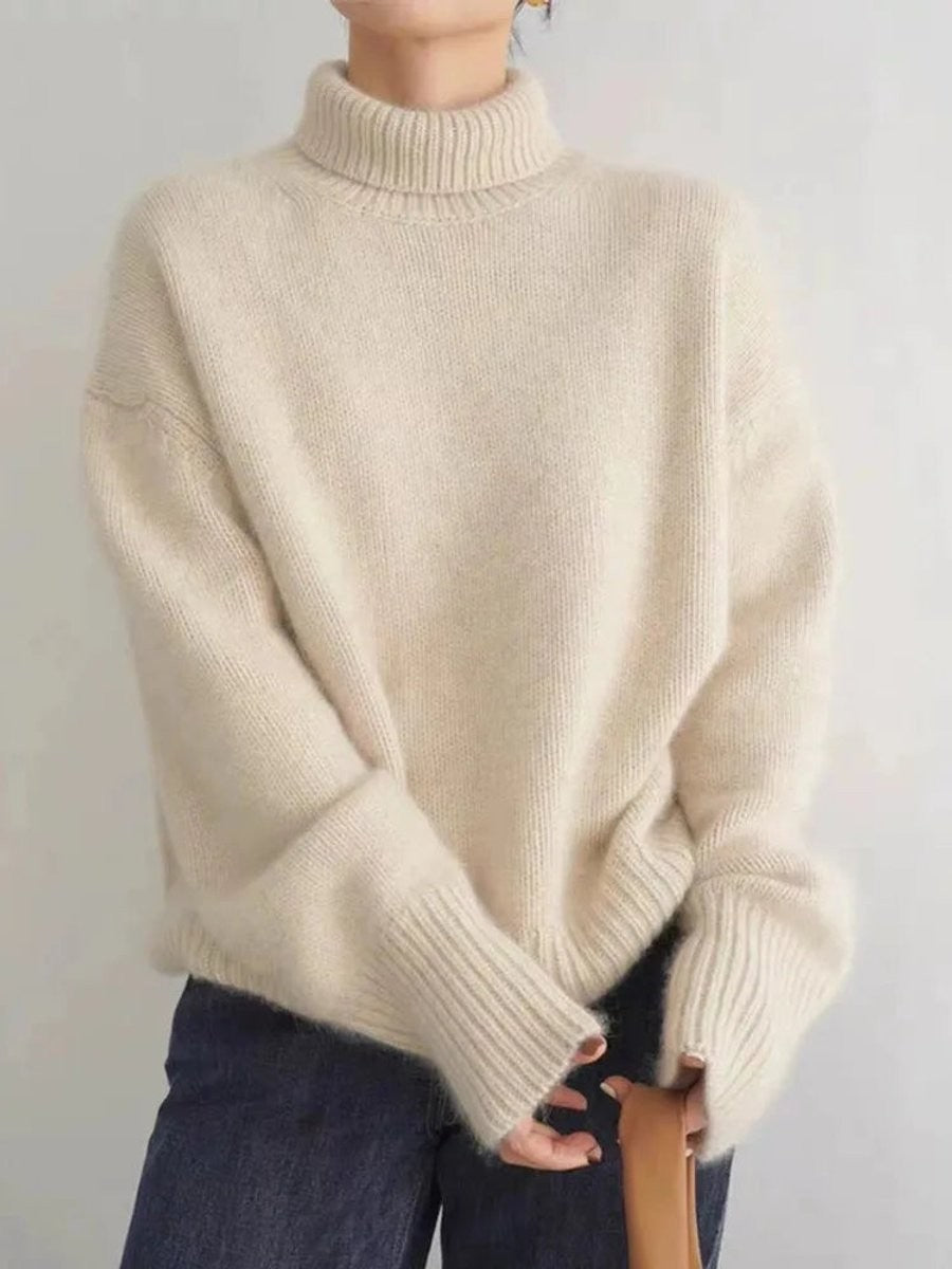 Margaux | Women's Cashmere Knit Oversized Turtleneck Sweater