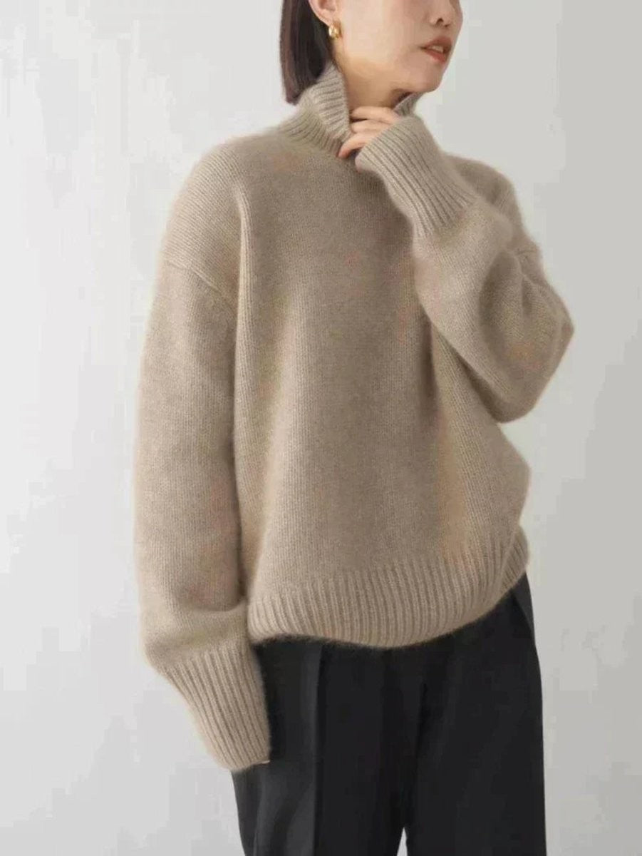 Margaux | Women's Cashmere Knit Oversized Turtleneck Sweater