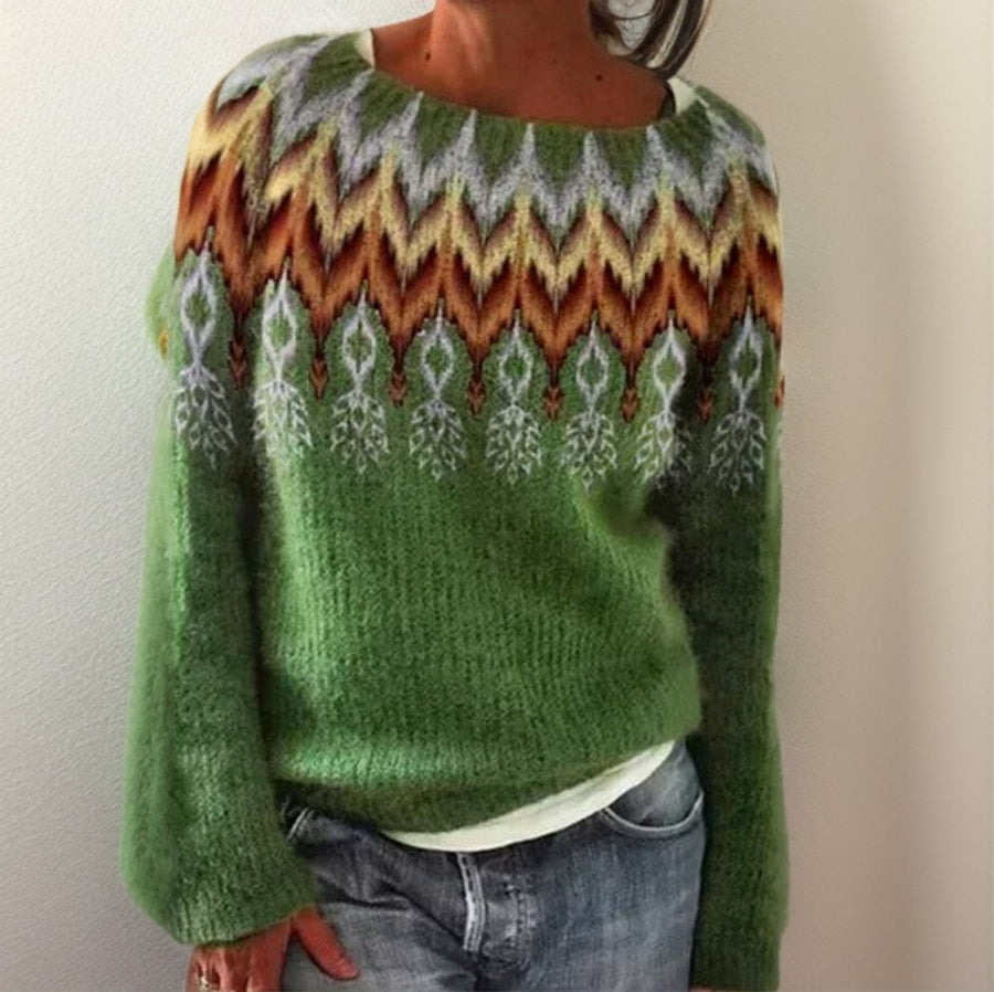Marielle | Women's Geometric Fair Isle Knit Sweater Jumper