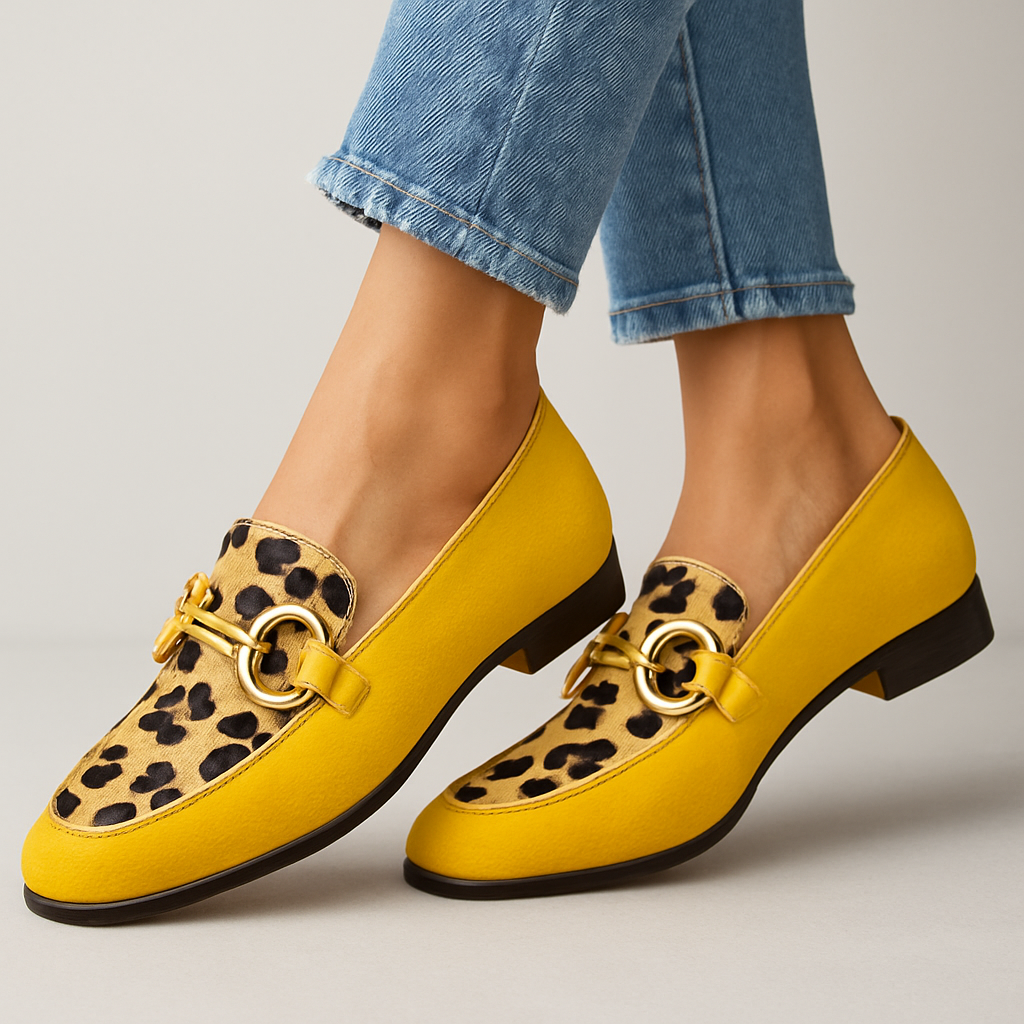 Sienna | Women's Leopard-Print Horsebit Round-Toe Slip-On Loafers