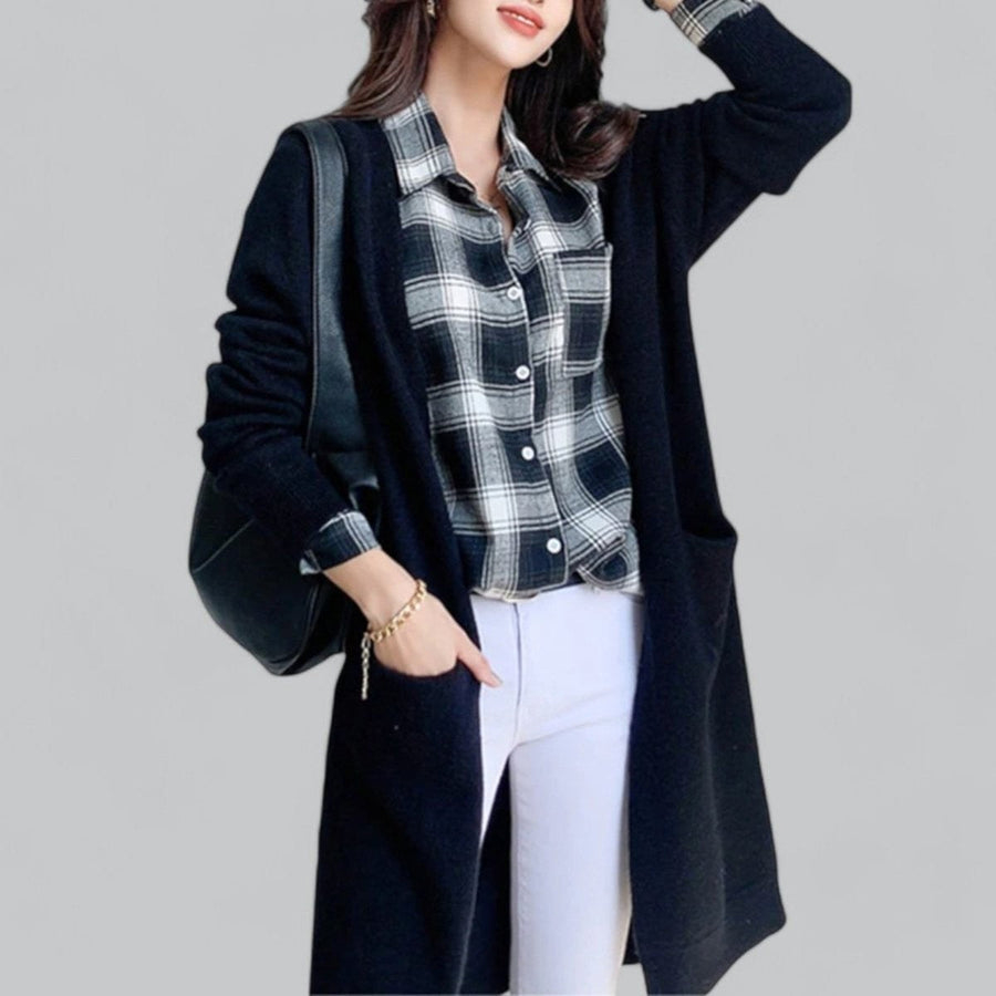 Noelle | Women's Longline Open-Front Relaxed-Fit Oversized Cardigan