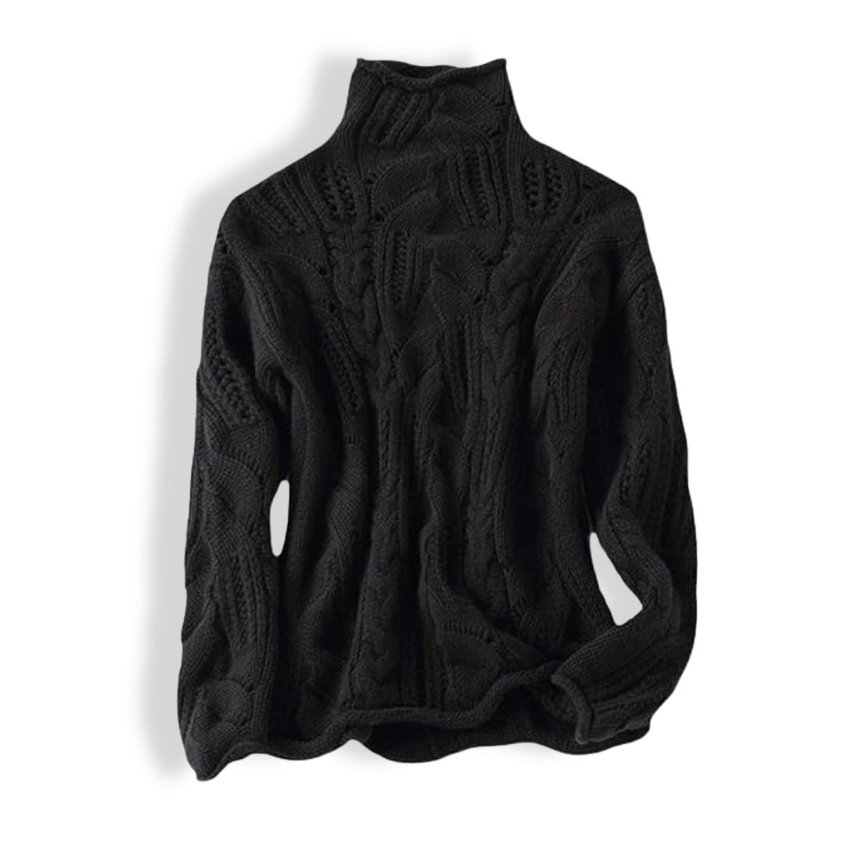 Margot | Women's Loose Fit Turtleneck Cable Knit Sweater