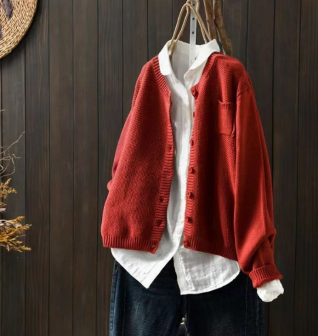 Rosie | Women's Oversized Button-Front Relaxed-Fit Knit Cardigan