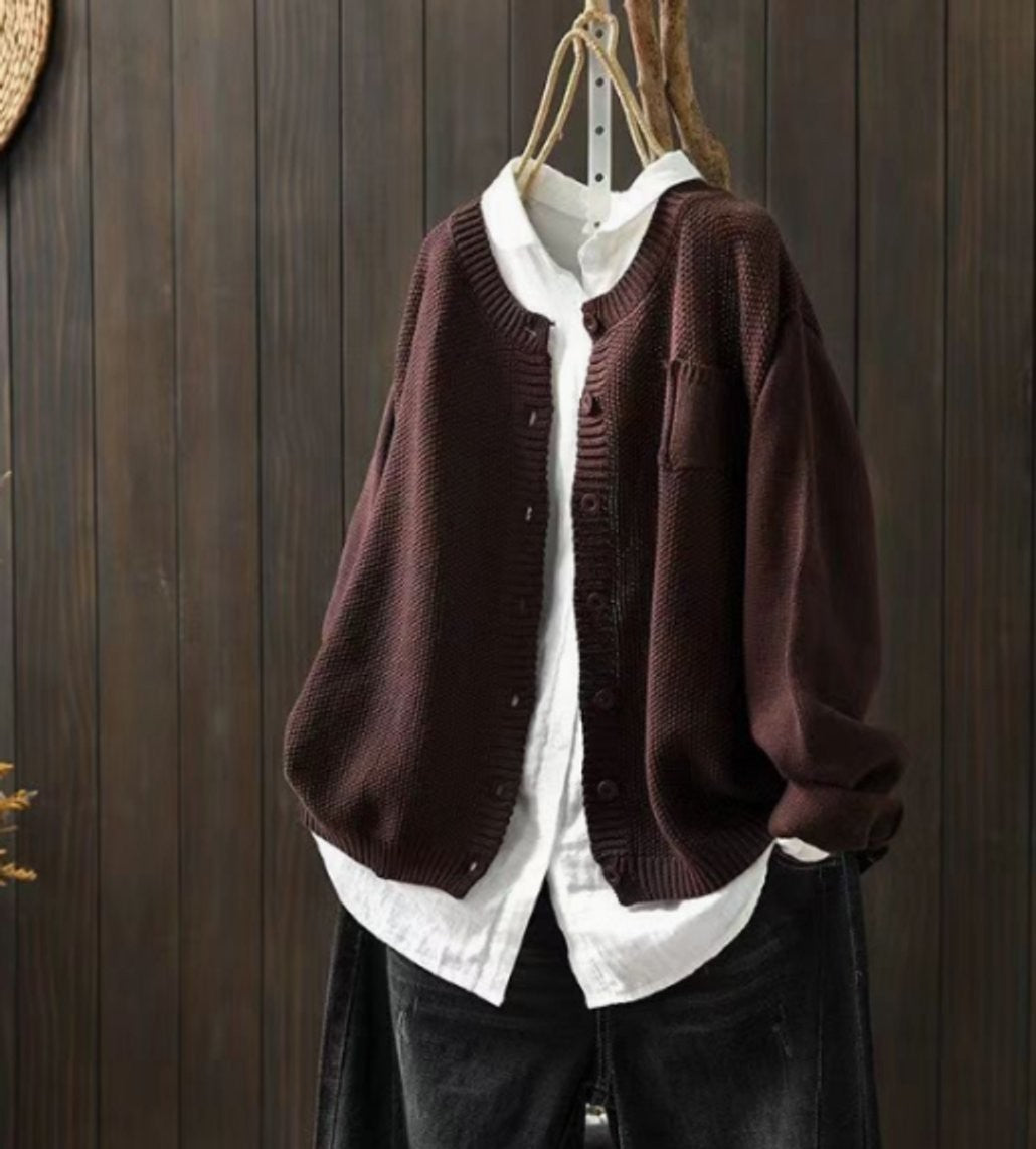 Rosie | Women's Oversized Button-Front Relaxed-Fit Knit Cardigan