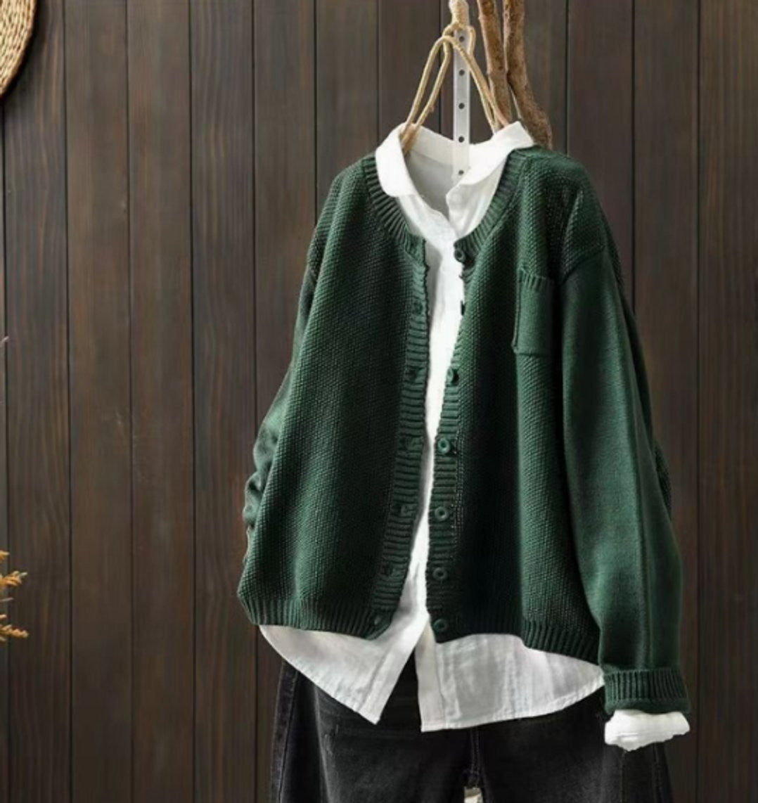 Rosie | Women's Oversized Button-Front Relaxed-Fit Knit Cardigan