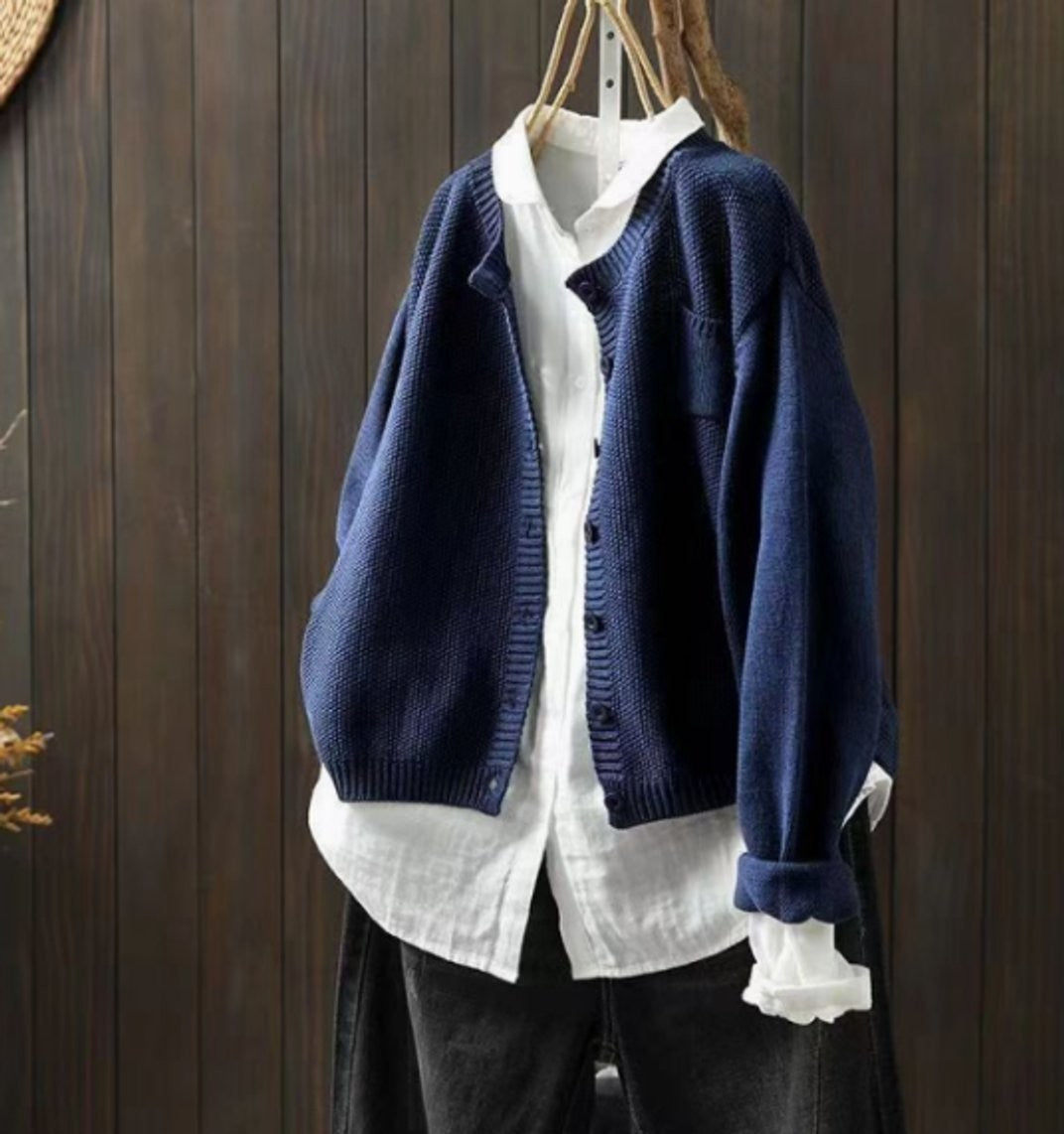 Rosie | Women's Oversized Button-Front Relaxed-Fit Knit Cardigan