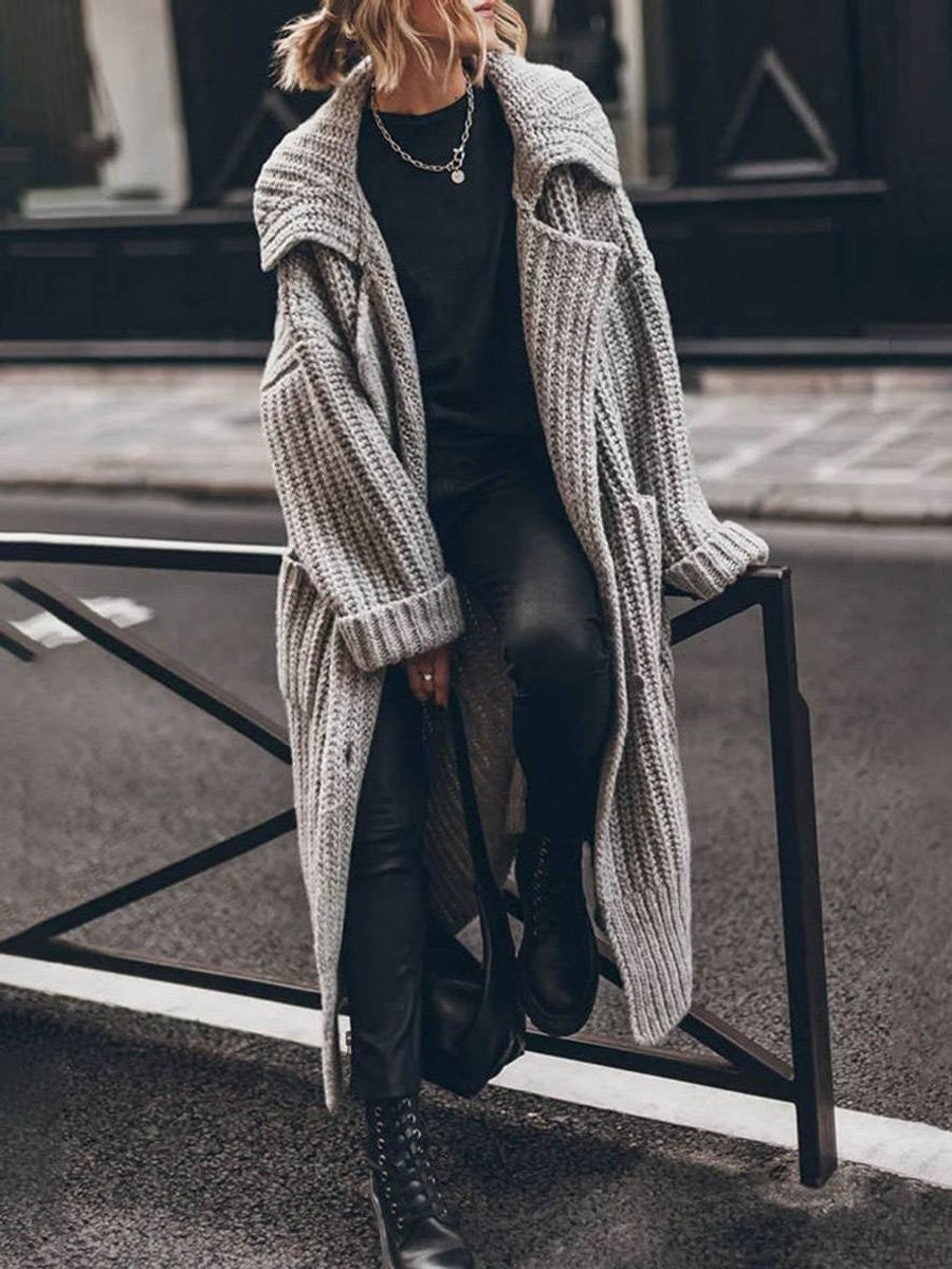 Sienna | Women's Oversized Shawl-Collar Longline Cardigan