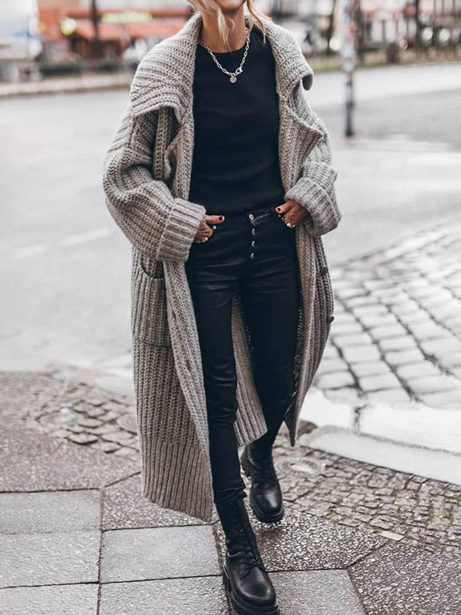 Sienna | Women's Oversized Shawl-Collar Longline Cardigan