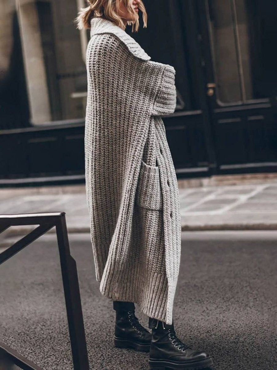 Sienna | Women's Oversized Shawl-Collar Longline Cardigan