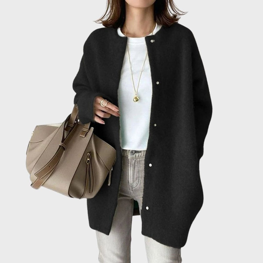 Sienna | Women's Oversized Snap-Button Longline Cardigan