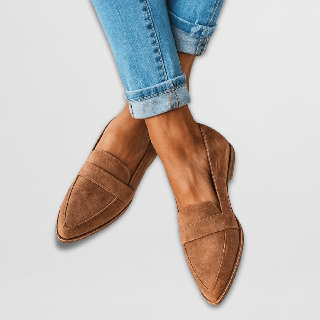 Vivienne | Women's Pointed-Toe Penny-Strap Slip-On Loafers