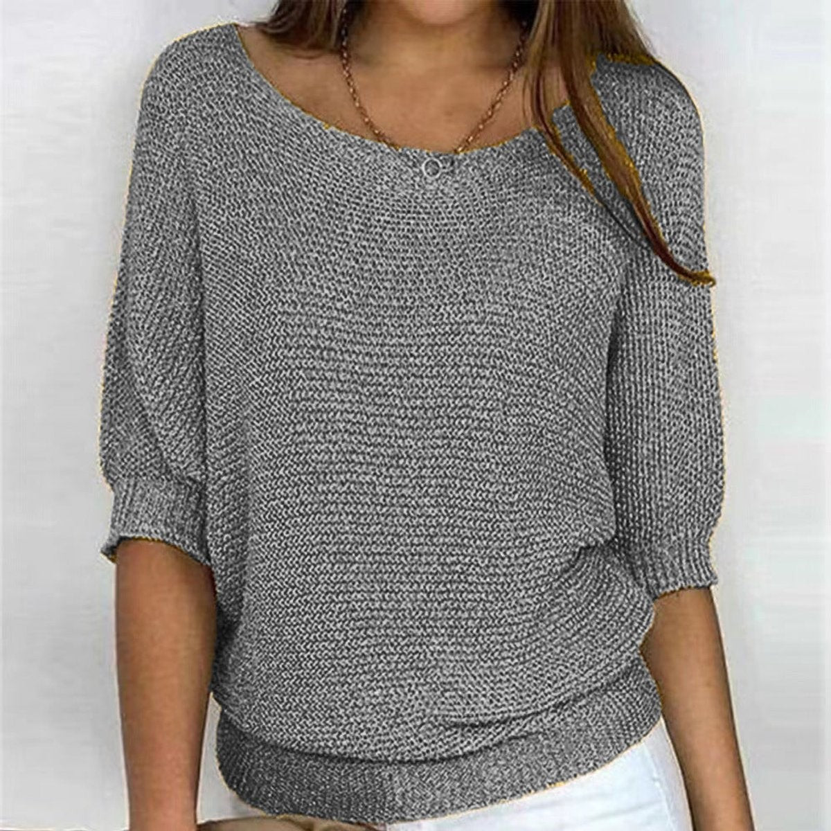Sienna | Women's Relaxed-Fit Batwing-Sleeve Ribbed-Hem Knit Pullover