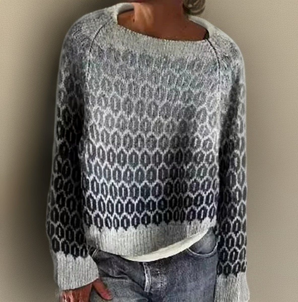 Marlowe | Women's Relaxed-Fit Ombre Fairisle Knit Sweater