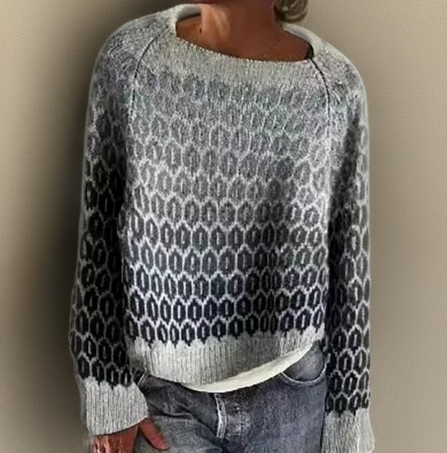 Marlowe | Women's Relaxed-Fit Ombre Fairisle Knit Sweater