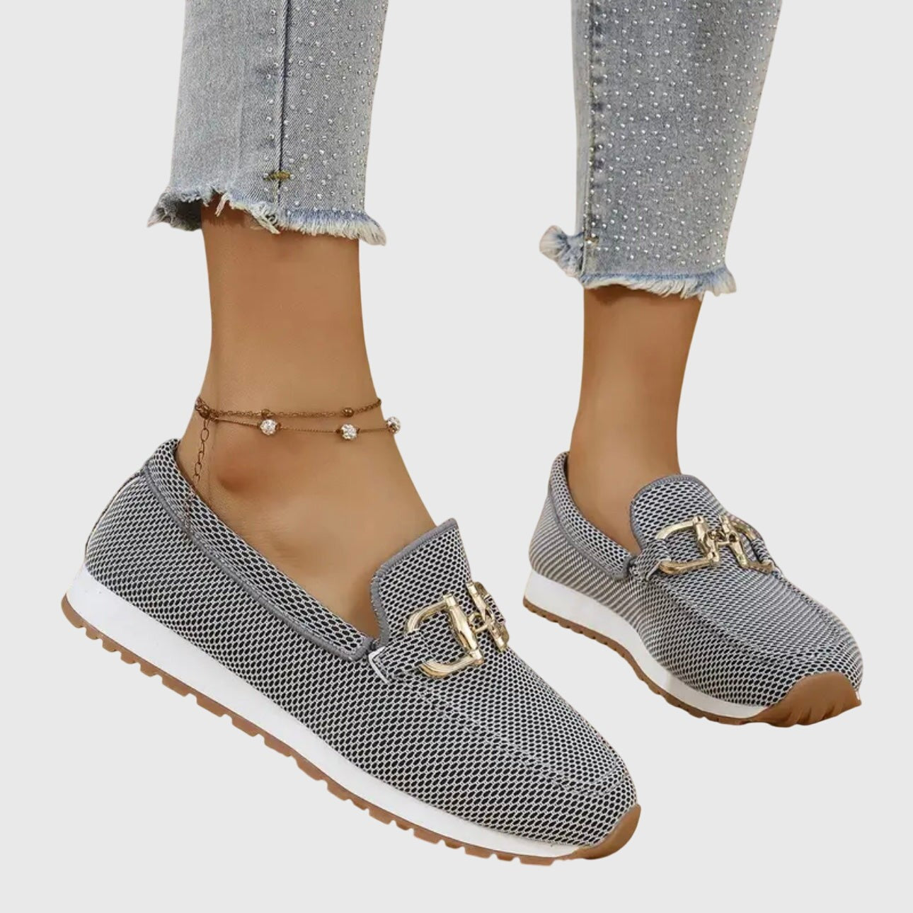 Marlowe | Women's Slip-On Knit Buckle-Trim Platform Loafers
