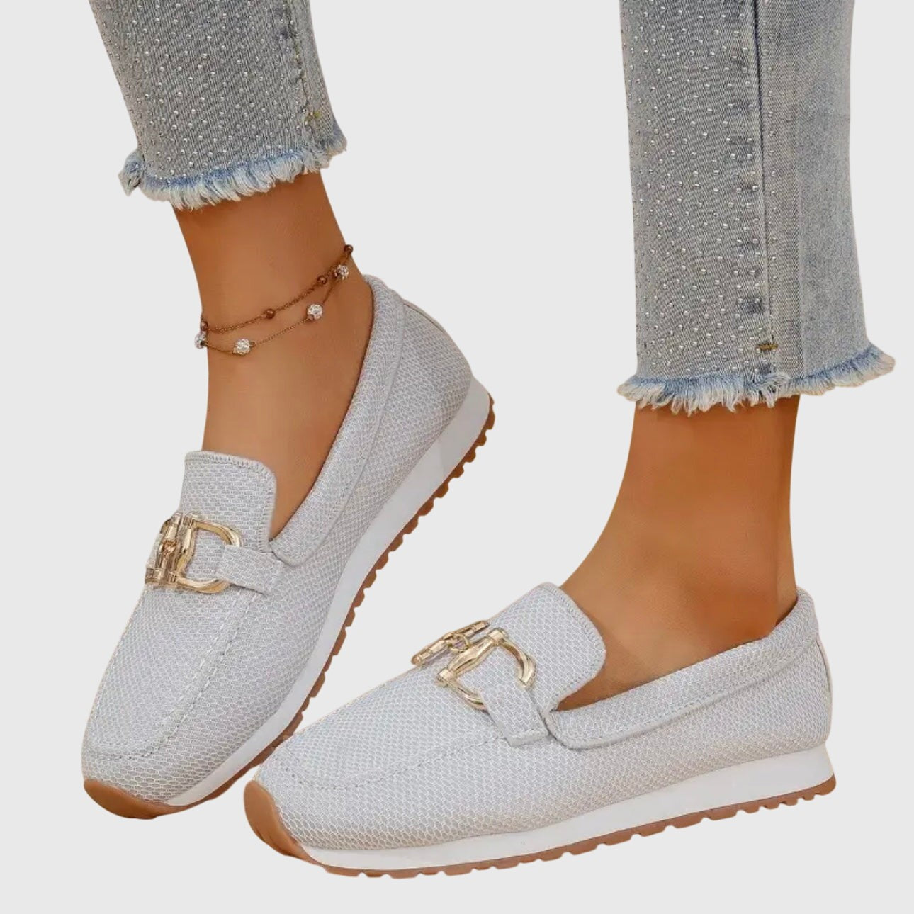 Marlowe | Women's Slip-On Knit Buckle-Trim Platform Loafers