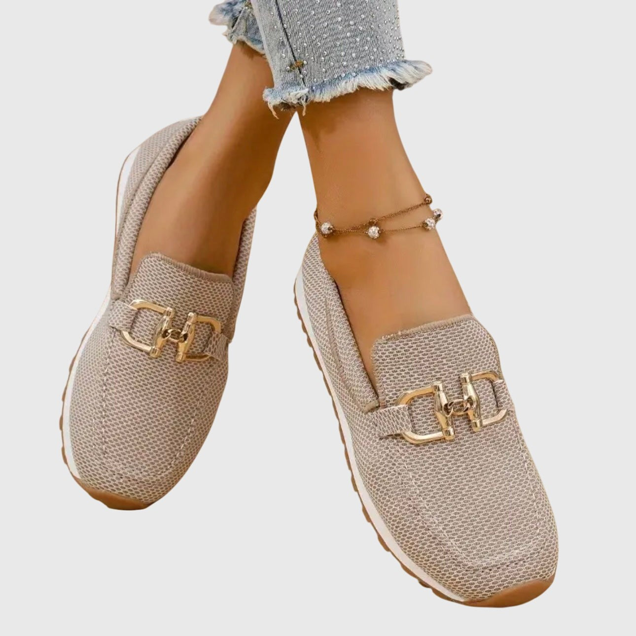 Marlowe | Women's Slip-On Knit Buckle-Trim Platform Loafers