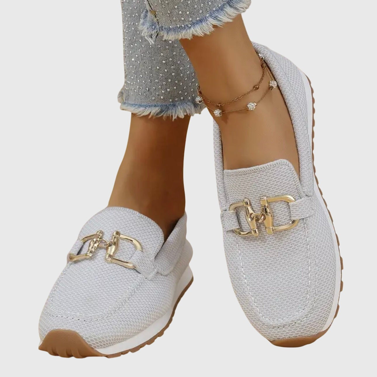 Marlowe | Women's Slip-On Knit Buckle-Trim Platform Loafers