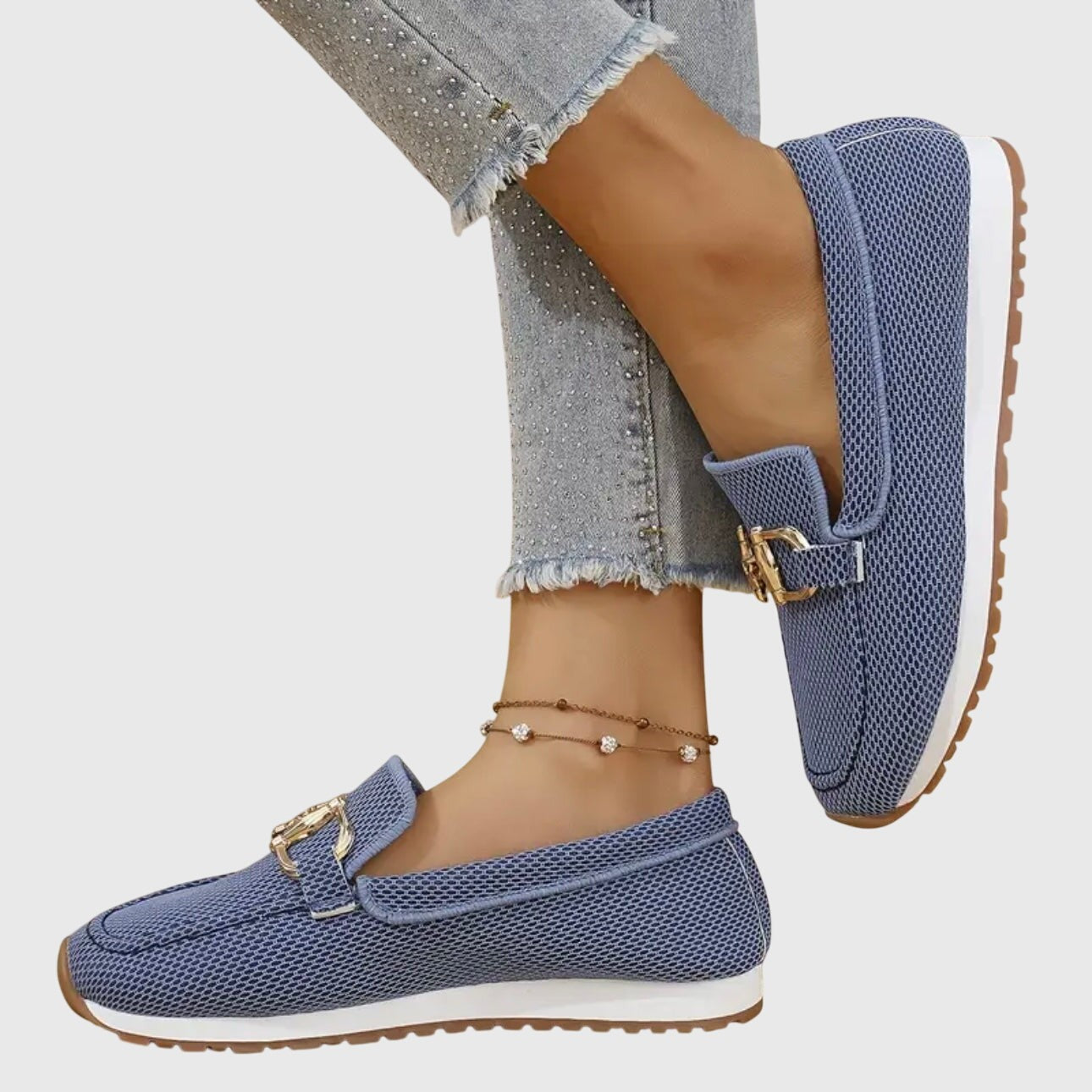 Marlowe | Women's Slip-On Knit Buckle-Trim Platform Loafers