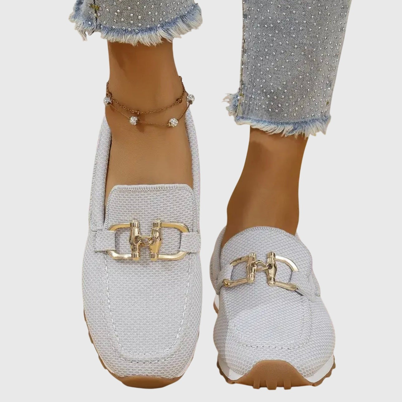 Marlowe | Women's Slip-On Knit Buckle-Trim Platform Loafers